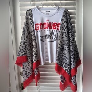 Upcycled Goonies Graphic T-Shirt Poncho